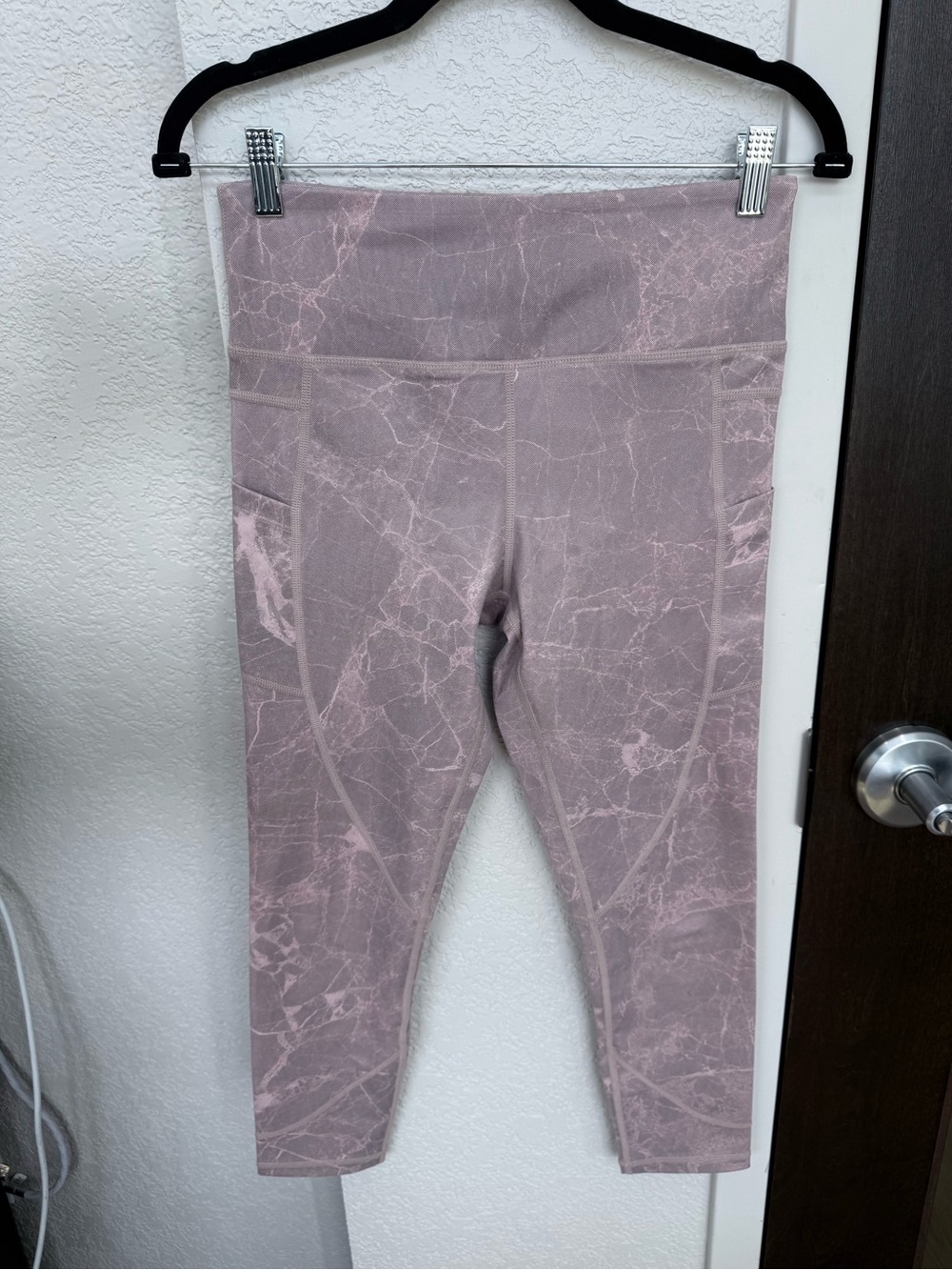 ZYIA Active Mauve Marble High Rise Pocket Leggings NWOT